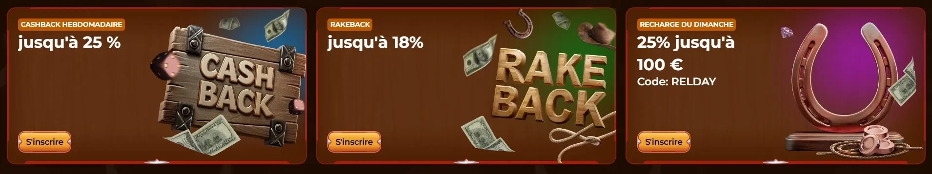 Les bonus de Rodeoslot Casino